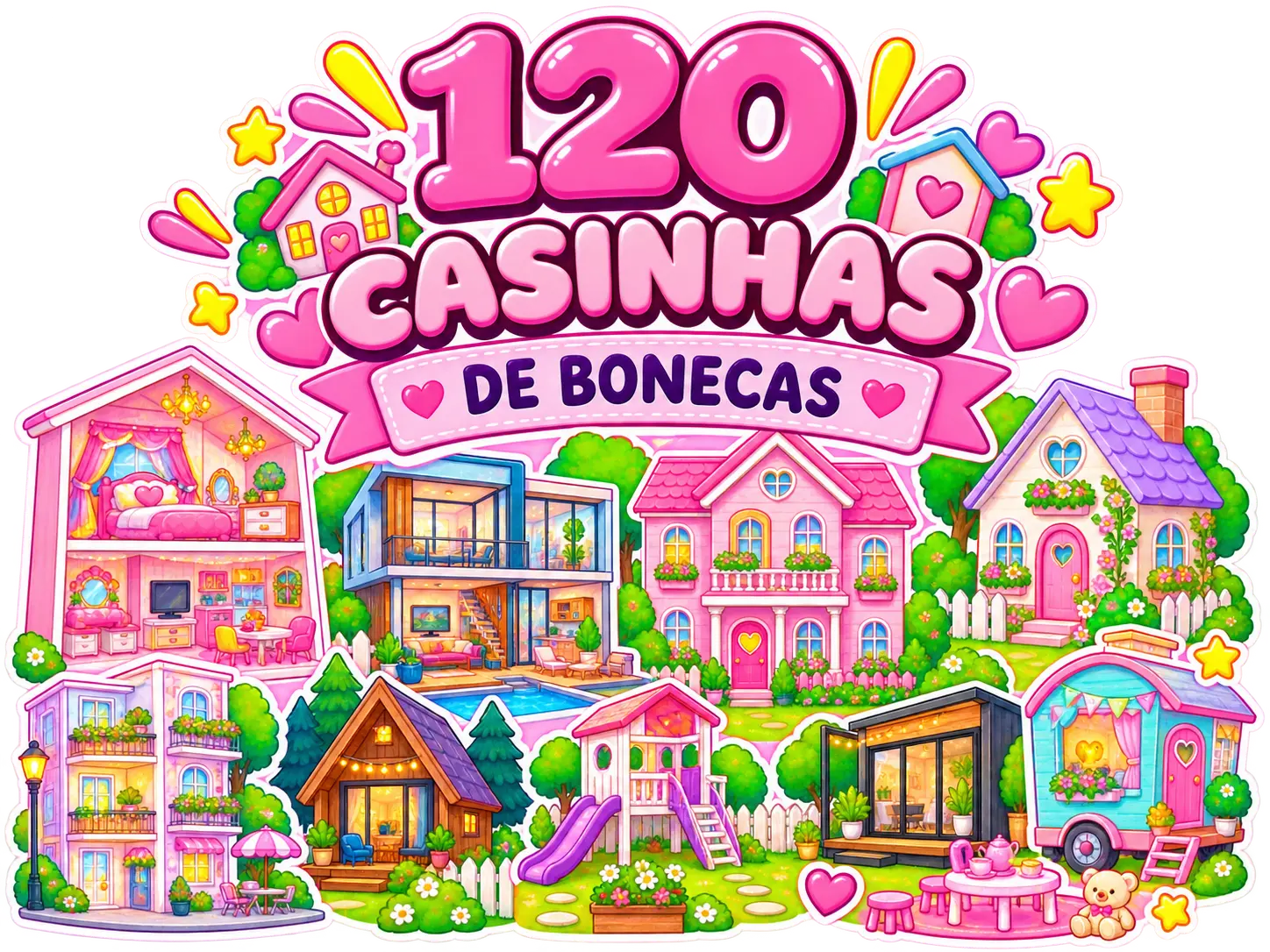 120 casinhas de bonecas
